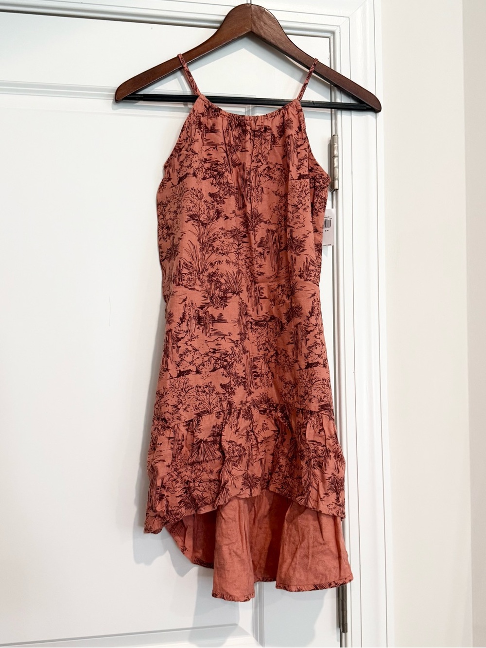 Old Navy Girl’s High-Low Linen Dress with Cactus Print